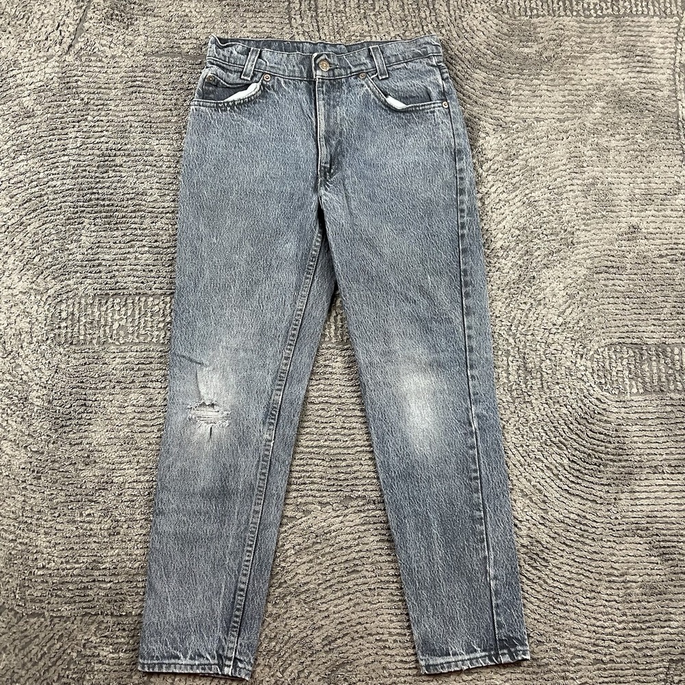 Vintage Levi's 512 Women's Jeans 25x25 USA Made‎ Medium Wash Distressed 90s - Picture 2 of 11